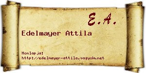 Edelmayer Attila névjegykártya